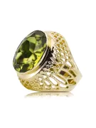 Žltý peridot 14k žlté zlato  Vintage Jewlery vrc089y
